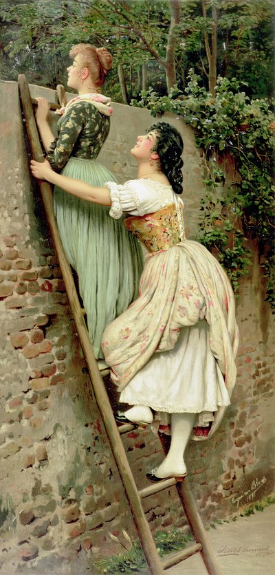 Curiosity, from the Pears Annual, Christmas, 1892 by Eugen von Blaas